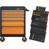 Mechanics Tool Set in Modular Foam Trays with Storage Unit, 247 Pieces MAS Chibougamau