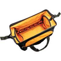 Sac &agrave; outils de 20" pour les professionnels, Nylon, 33 pochettes, Noir/Orange MAS Chibougamau