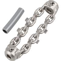 Chaîne de nettoyage de tuyaux de 2" pour c&acirc;ble de serpent &agrave; chaîne de 1/4" MAS Chibougamau