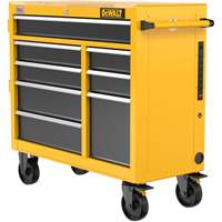Postes de travail industriel mobile, 8 tiroirs, 40" la x Jaune MAS Chibougamau