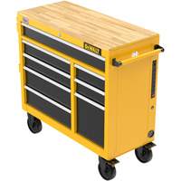 Postes de travail industriel mobile, 8 tiroirs, 40" la x Jaune MAS Chibougamau