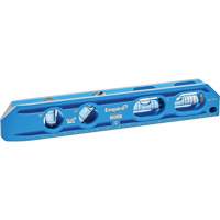 Niveau torpille moul&eacute; sous pression TRUE BLUE, 8" lo, Aluminium, 4 fioles, Magn&eacute;tique MAS Chibougamau