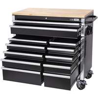 Armoire mobile de s&eacute;rie HDRC4112 HD, 12 tiroirs, 41" la x 21" p x 40-3/10" h, Noir MAS Chibougamau
