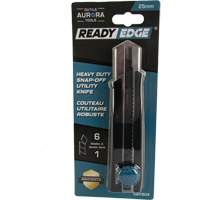 Couteau r&eacute;tractable de 25 mm, Acier inoxydable, Robuste, Prise en Caoutchouc MAS Chibougamau