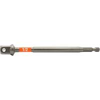 Impactech&reg; Impact Socket Adapter, 1/4" Drive Size, 1/2" Male Size, 6" L MAS Chibougamau