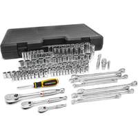 1/4", 3/8" & 1/2" Drive 6 & 12 Point Standard & Deep SAE/Metric Mechanics Tool Set MAS Chibougamau