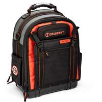Tradesman Backpack, 18" L x 10" W, Black/Grey/Orange, Polyester MAS Chibougamau