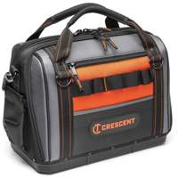 Sac ouvert de 17" pour outils d'ouvrier, Polyester, 3 pochettes, Noir/Gris/Orange MAS Chibougamau