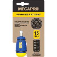 13-in-1 Stubby Screwdriver, 4-1/2" L, Plastic Handle MAS Chibougamau