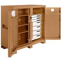 Model 112 Jobsite Cabinet with Padlock, Steel, 54.9 Cubic Feet, Tan MAS Chibougamau