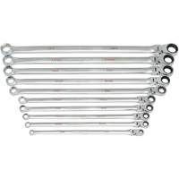 120XP Universal Spline XL Flex Head GearBox Wrench Set, Ratcheting Box, 10 Pieces, Imperial MAS Chibougamau