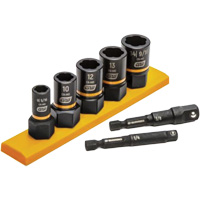 Jeu de douilles d'extraction m&eacute;trique Bolt Biter, 7 Mcx, Chocs, Prise de 1/4"/3/8" MAS Chibougamau