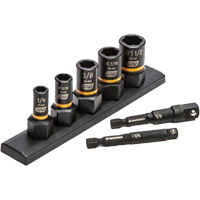 Jeu de douilles d'extraction SAE Bolt Biter, 7 Mcx, Chocs, Prise de 1/4"/3/8" MAS Chibougamau