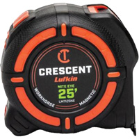 WORKHORSE NITE EYE Magnetic Tape Measure, 1-1/4" x 25' MAS Chibougamau