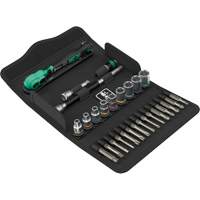 SA 14 Zyklop Comfort Ratchet Set with Reversing Lever, 28 Pcs, 1/4" Drive Size MAS Chibougamau