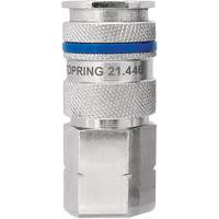 QUIKSILVER Industrial Quick Coupler, Nickel Plated Brass, 1/4", Female NPT, 435 PSI MAS Chibougamau