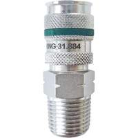 QUIKSILVER Ultraflo 7.8 mm Quick Coupler, Zinc-Plated Steel, 1/2", Male NPT, 362 PSI MAS Chibougamau