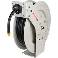 D&eacute;vidoir de tuyau &agrave; rappel automatique &agrave; bras simple de type L MAXREEL avec tuyau en caoutchouc, Air, 3/8" x 50', Tuyau simple, 250 PSI MAS Chibougamau