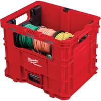 PACKOUT Wire Pulling XL Crate, 15-3/4" x 18-5/8" x 15", Black/Red MAS Chibougamau