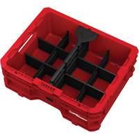 PACKOUT Low-Profile Crate, 15" x 18-5/8" x 6-5/8", Black/Red MAS Chibougamau
