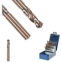 Jeu de forets &agrave; diam&egrave;tres num&eacute;rot&eacute;s SST+, 1/16", Acier rapide, Cannelure 3/8", Pointe de 135° MAS Chibougamau
