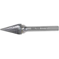 Double Cut Conical Carbide Burr, 1/2" Dia., 1/4" Shank, 7/8" Depth of Cut MAS Chibougamau