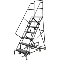 &eacute;chelles roulantes multidirectionnelles, 7 marches, Largeur de la marche 24", Hauteur de la plateforme 70", Acier MAS Chibougamau