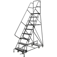 &eacute;chelles roulantes multidirectionnelles, 9 marches, Largeur de la marche 24", Hauteur de la plateforme 90", Acier MAS Chibougamau