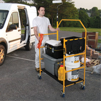 nsemble d'&eacute;chafaudage &agrave; montant de s&eacute;curit&eacute; & tablette pour outils de 4' Jobsite Series, Cadre Acier, 49-1/2" p x 57-3/4" h MAS Chibougamau