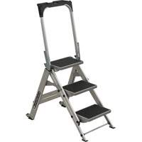 &eacute;chelle escabeau avec roues pivotantes, 3 marches, 34" x 22" x Hauteur 50,75" MAS Chibougamau