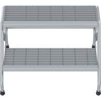 Escabeau en aluminium, 2 marche(s), 32-13/16" la x 24-9/16" lo x 20" h, Capacit&eacute; 500 lb MAS Chibougamau