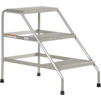 Escabeau en aluminium, 3 marche(s), 22-13/16" la x 34-9/16" lo x 30" h, Capacit&eacute; 500 lb MAS Chibougamau