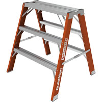 Buildman Step-up Workbench, 3' H x 34.75" W x 33.25" D, 300 lbs. Capacity, Fibreglass MAS Chibougamau