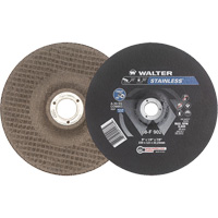 Stainless Steel Depressed Centre Grinding Wheels, 9" x 1/8", 7/8" Arbor, Type 27 MAS Chibougamau