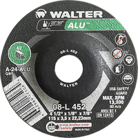 Meules &agrave; moyeu d&eacute;port&eacute; - Aluminium type 27, 4-1/2" x 1/8", Arbre de 7/8", Type 27 MAS Chibougamau