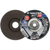Disque de meulage et de tronçonnage Zip, 4" x 1/32", Arbre de 3/8", Type 27, Grain de 60, Oxyde d'aluminium MAS Chibougamau
