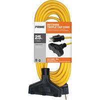 Cordon rallonge en vinyle, Ext&eacute;rieur, SJTW, AWG 12/3, 15 A, 3 prise(s), 25' MAS Chibougamau