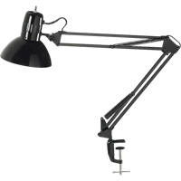 Swing Arm Clamp-On Desk Lamps, 100 W, Incandescent, C-Clamp, Black MAS Chibougamau