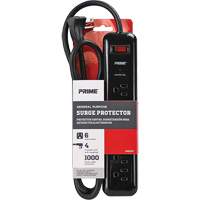 Surge Protector, 6 Outlets, 1000 J, 1875, 4' Cord MAS Chibougamau