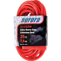 Cordon rallonge en vinyle, Ext&eacute;rieur, SJTW, AWG 12/3, 15 A, 3 prise(s), 25' MAS Chibougamau