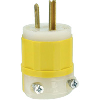 Prise &agrave; lame droite de calibre industriel, Nylon modifi&eacute; antichoc, 15 A, 125 V MAS Chibougamau
