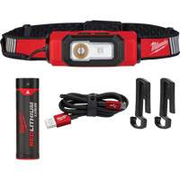 Lampe USB pour casque de s&eacute;curit&eacute; Beacon, DEL, 600 lumens, 2 hres de fonctionnement, piles Rechargeable MAS Chibougamau
