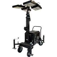 Beacon LED Four-Light Tower, Diesel/Electric, 800 Watts, 120000 Lumens, 17' High MAS Chibougamau