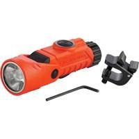Vantage&reg; 180 X Multi-Fuel Helmet/Right Angle Flashlight, LED, Rechargeable/CR123A Batteries, Nylon Polymer MAS Chibougamau