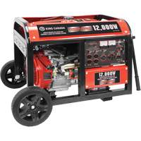 G&eacute;n&eacute;ratrice &agrave; essence &agrave; d&eacute;marrage &eacute;lectrique avec ensemble de roues, 12 000 W de surtension, 9000 W nominale, 120 V/240 V, R&eacute;servoir de 31 L MAS Chibougamau