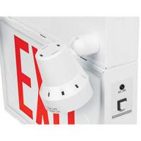 Exit Sign with Security Lights, LED, Battery Operated/Hardwired, 12-1/10" L x 11" W, English MAS Chibougamau