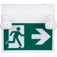 Running Man Sign with Security Lights, LED, Battery Operated/Hardwired, 12-1/10" L x 11" W, Pictogram MAS Chibougamau