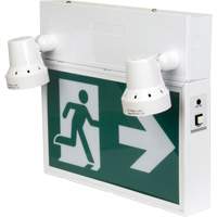 Running Man Sign with Security Lights, LED, Battery Operated/Hardwired, 12-1/10" L x 11" W, Pictogram MAS Chibougamau