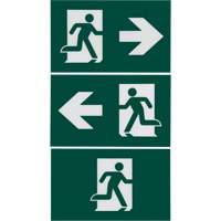 Running Man Sign with Security Lights, LED, Battery Operated/Hardwired, 12-1/10" L x 11" W, Pictogram MAS Chibougamau