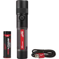 Lampe de poche 1100L &agrave; mise au point par torsion, DEL, 1100 lumens, Piles Rechargeable MAS Chibougamau